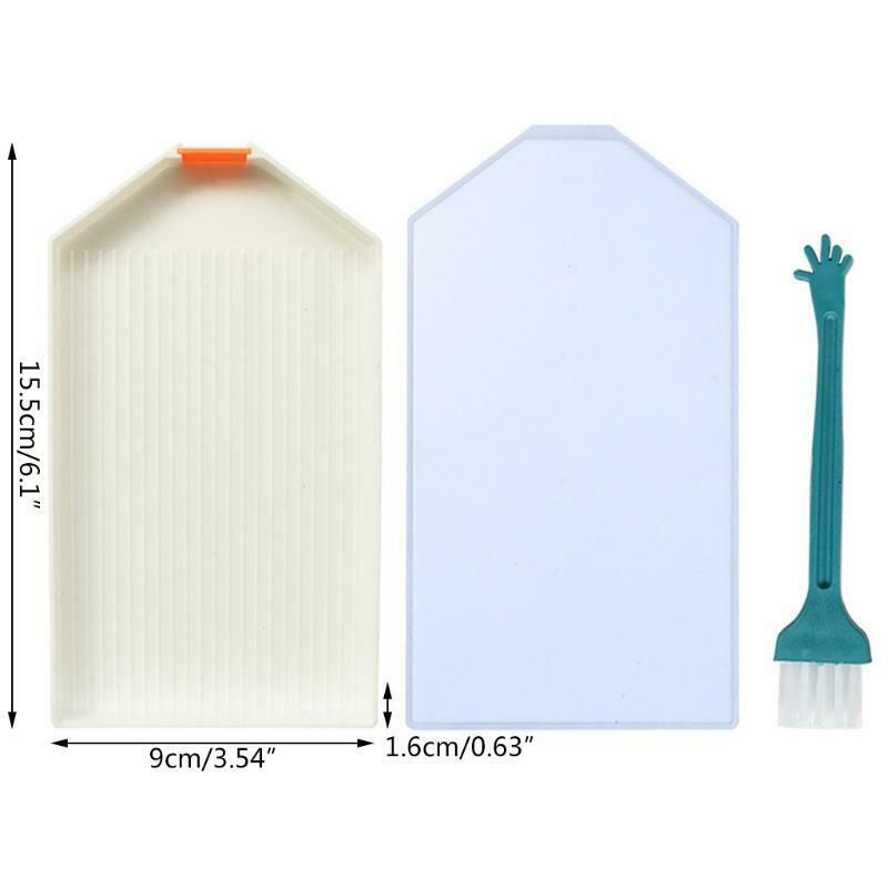 Bead Sorting Tray with Lid Brush Diamond Painting Drill Plate DIY Dotting Tool