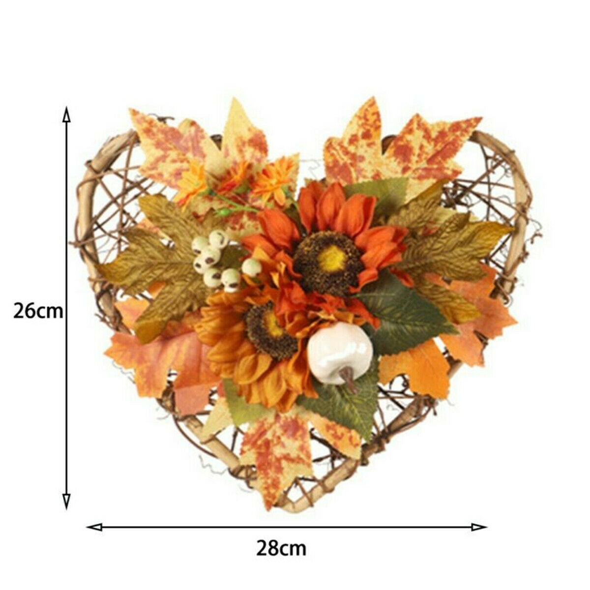 Halloween Autumn Harvest Pumpkin Garland Fall Maple Leaf Home Wreath Decor Gift