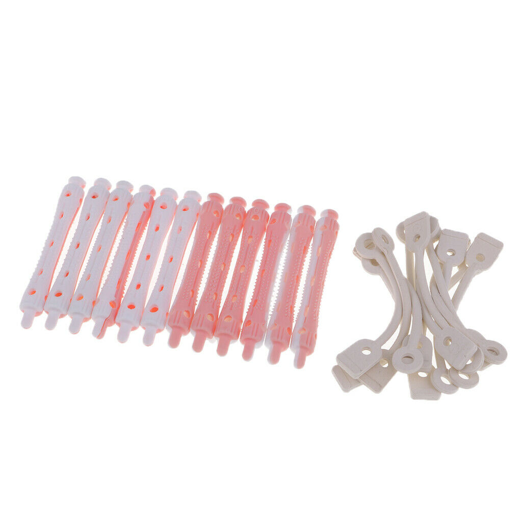2X of 12 Perming Rods Rollers Perm Curlers For Curling Waves All Size 7 x 1cm
