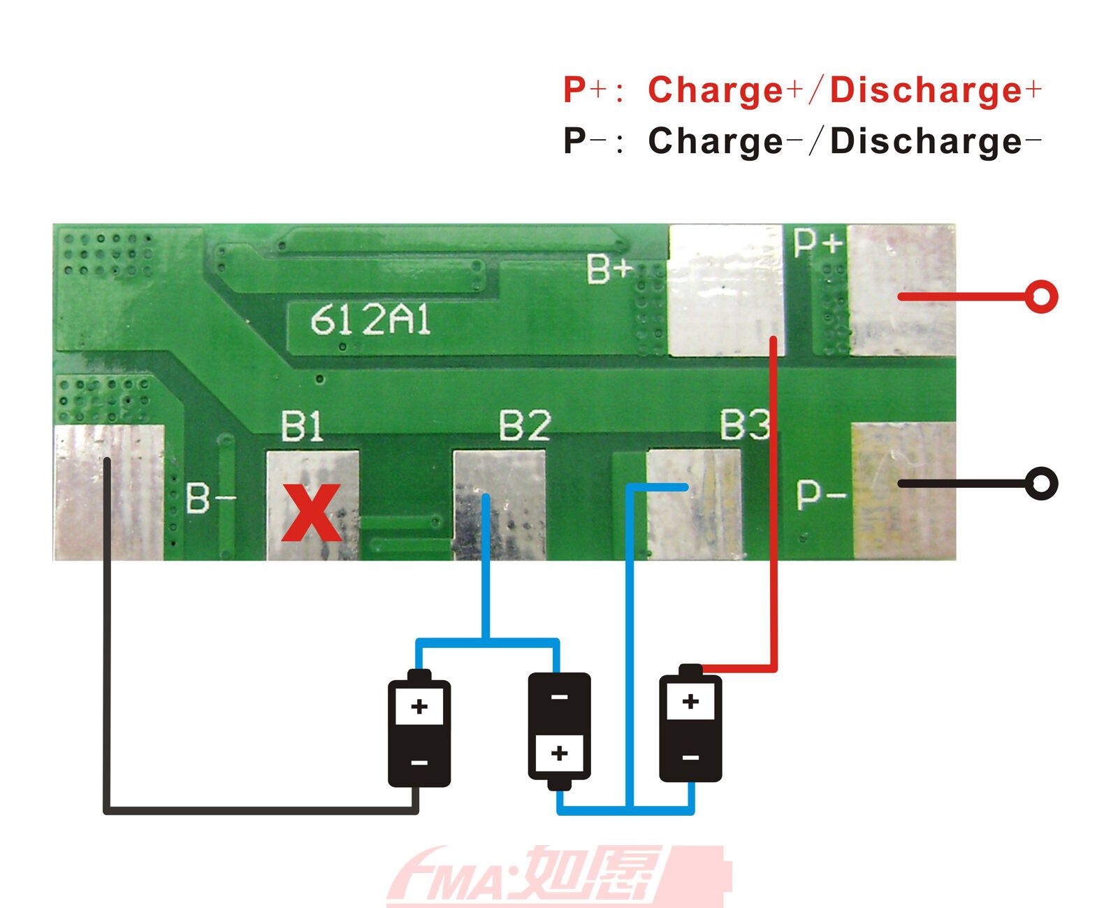 Battery PCM Protection Circuit Module 7A 10.8V 11.1V LiIon LiPo Battery SM612A