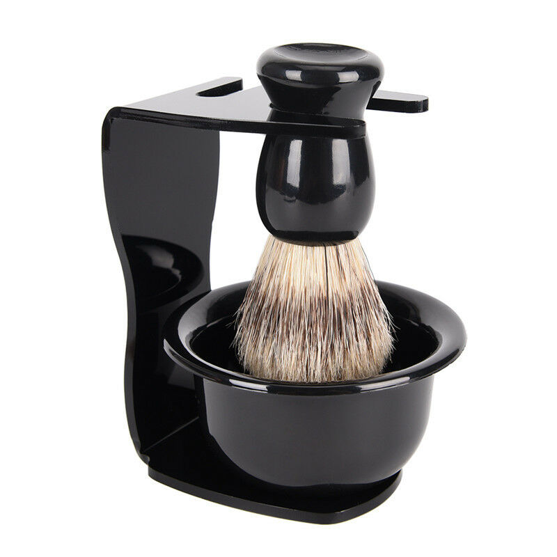 3 In 1 Shaving Soap Bowl +Shaving Brush+ Shaving Stand Men Beard Cleaning ToBDA