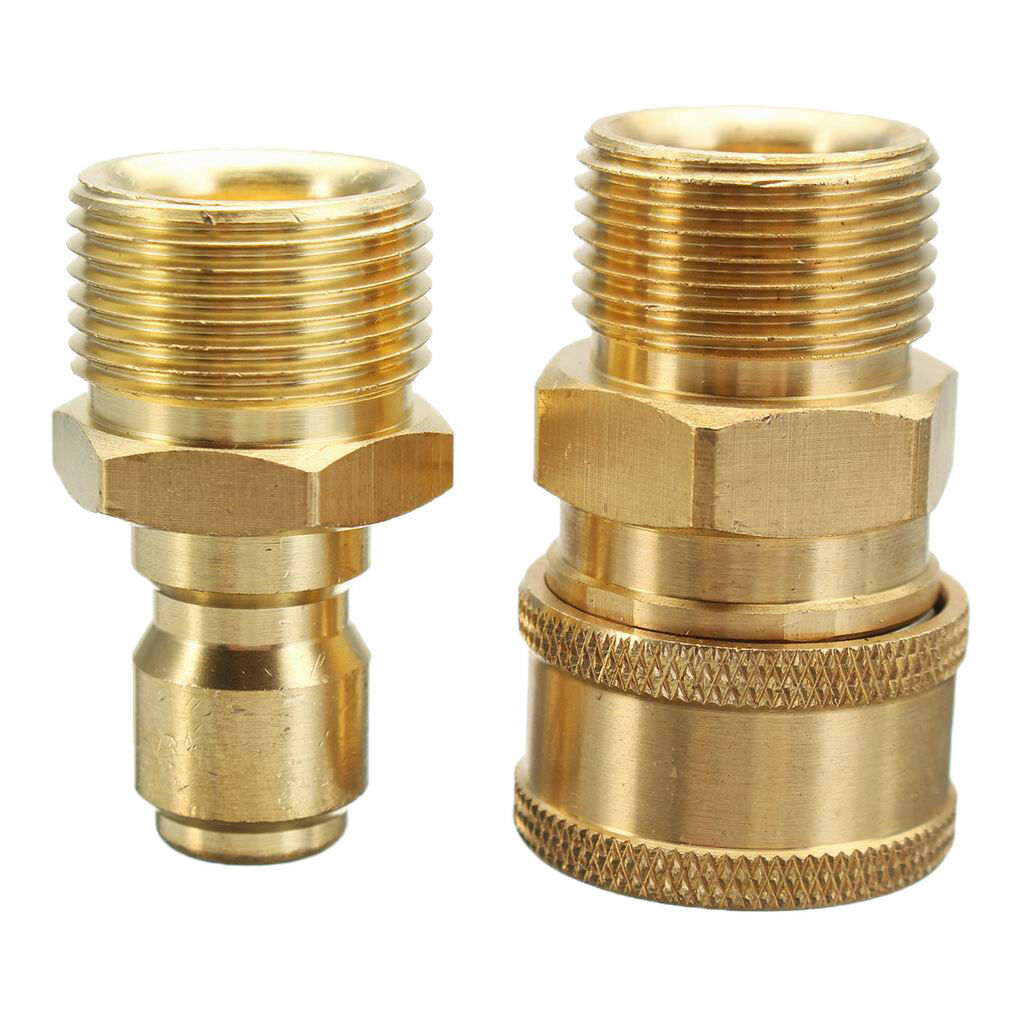 1 Pair Pressure Washer Jet Wash M22 Female to 14.8MM Quick Release Connector