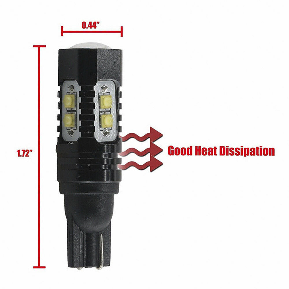1 Pair 50W 921 912 T10 T15 LED 6000K HID White Car Backup Reverse Lights Bulb~