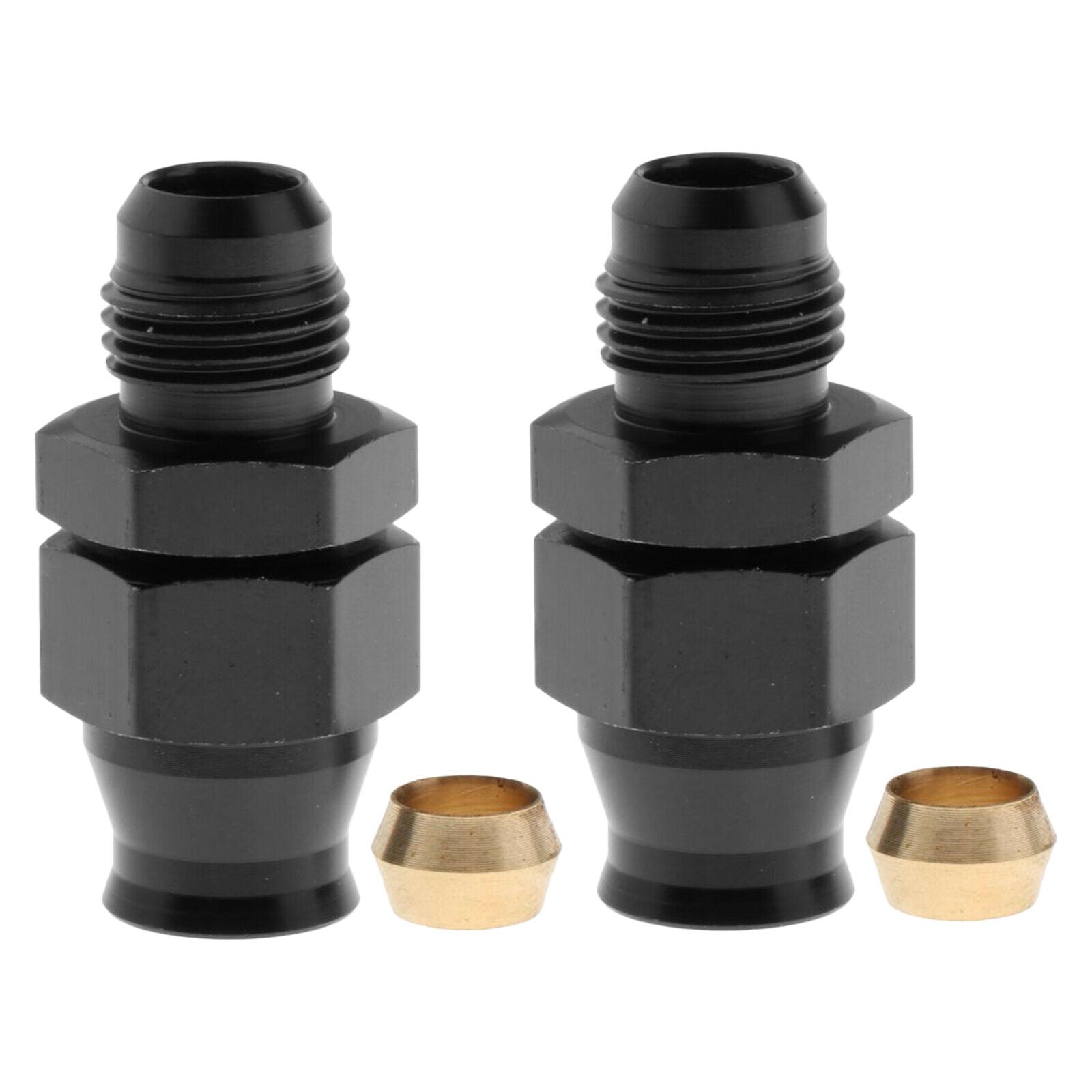 2 Pcs 6AN AN-6 Male to 5/16" 8mm Fuel Hose Line Tube Straight Fitting Adapters