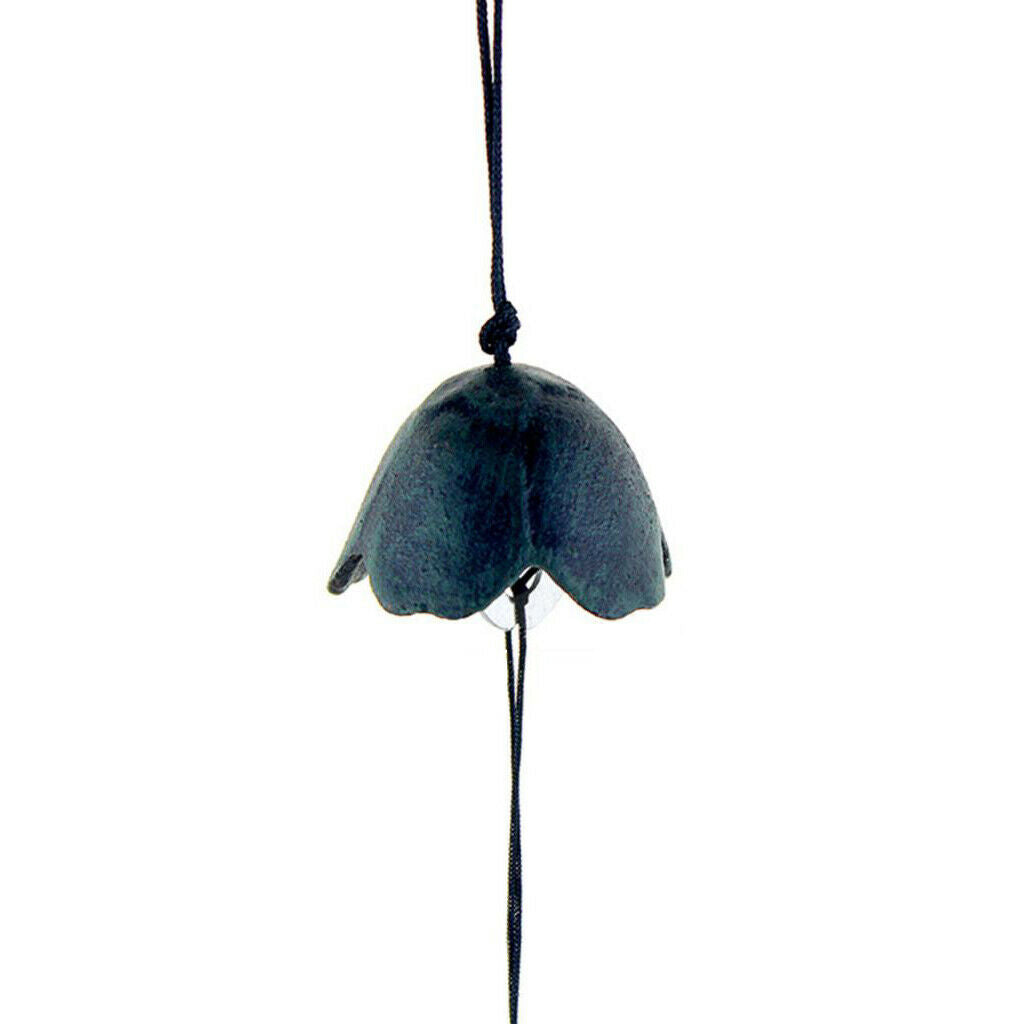 Japanese Iron Wind Chime Outdoor Garden Hanging Ornaments Platycodon-Green