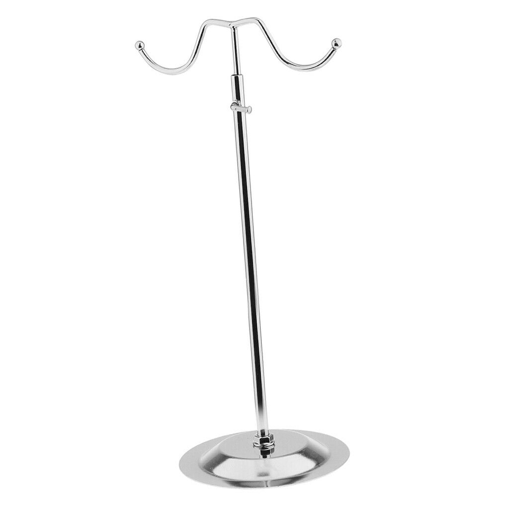 Adjustable Double Hook Handbag Display Stand Rack Bags Metal Shelf