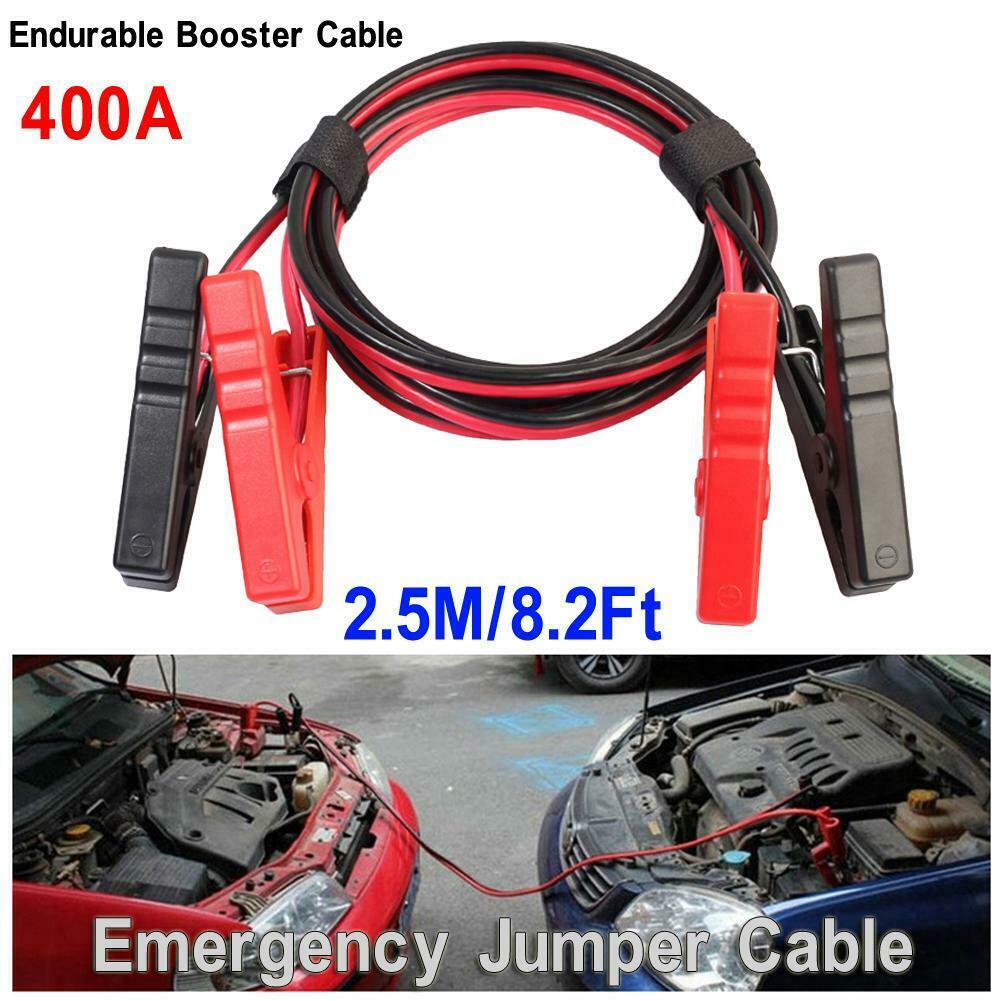 2.5m Car Auto Emergency Battery Booster Cord Copper Cable with Clip Clamp @