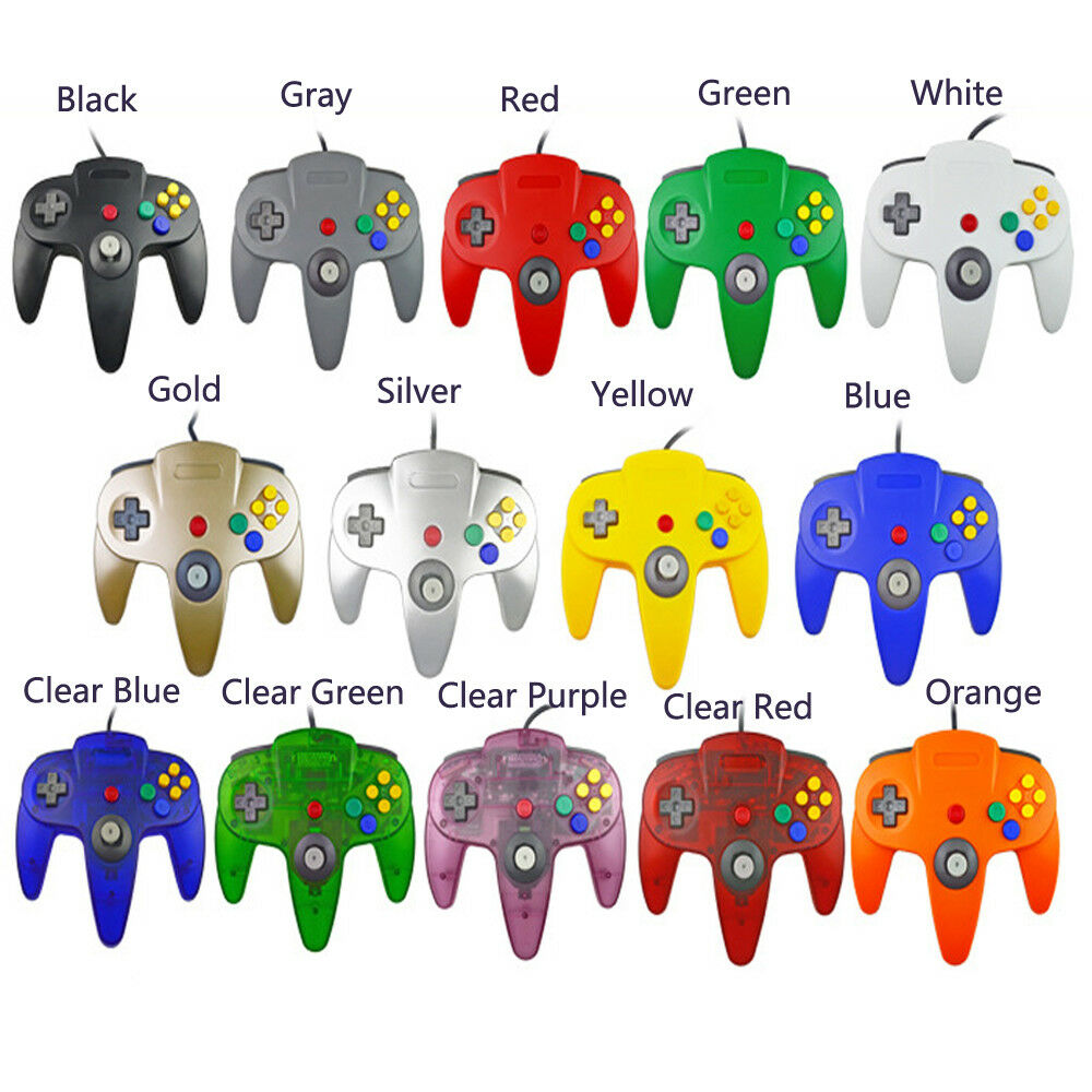 RED N64 Wired Classic Controller Gamepad Joystick Joypad for Nintendo 64 N64