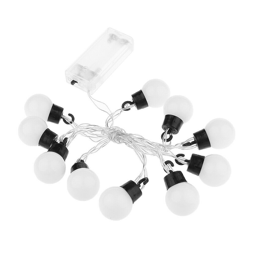 LED Battery Powered Ball Shape String Fairy Light Decoration Lamp White