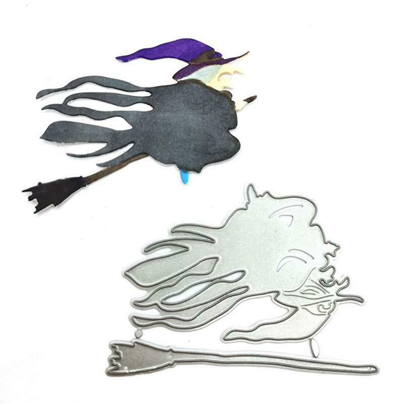Halloween Witch Broom Metal Cutting Dies Stencil Scrapbooking DIY Album Stamp