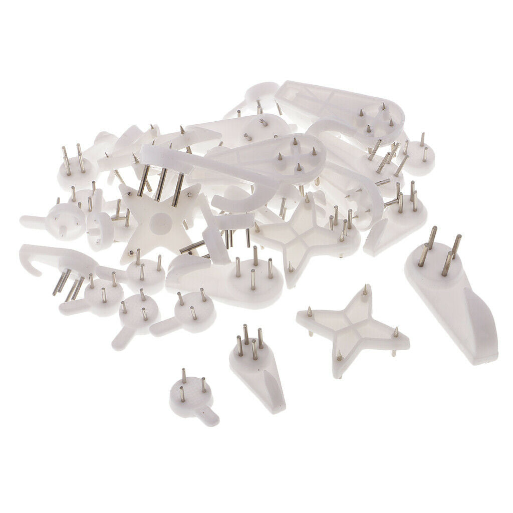 40pcs picture hard wall hooks hanging HOOKS clothes hangers 4 styles
