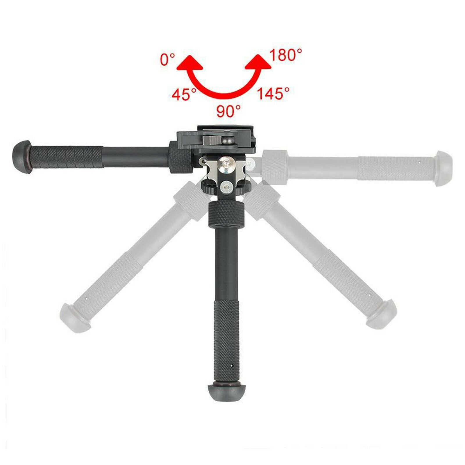 Aluminum Alloy Tilting 360-degree Rotating Bipod Retractable for Climbing