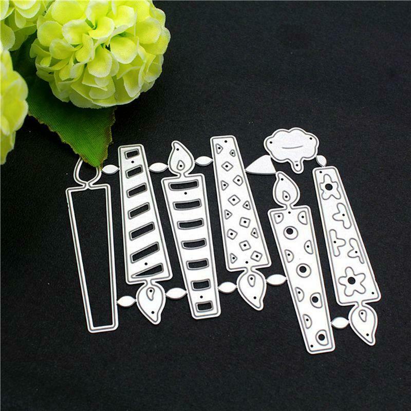 Birthday Candle Metal Cutting Dies Stencil DIY Scrapbooking Album Stamp Paper