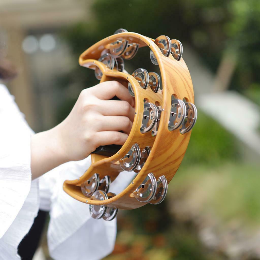 Cutaway Hand Tambourine Double Jingles Adults Children Children