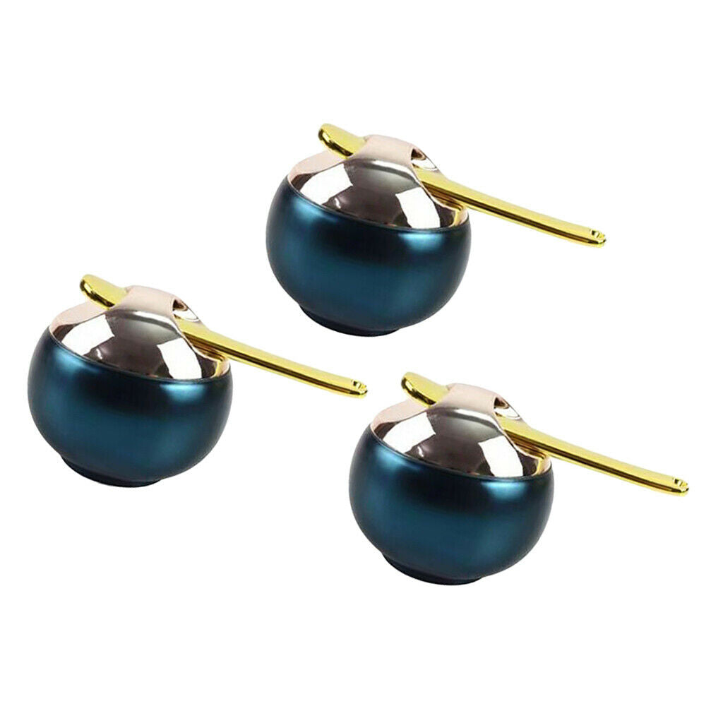Lots 3 8ml Blue Round DIY Lip Balm Jar Case Lipstick Lip Primer Sample Pot
