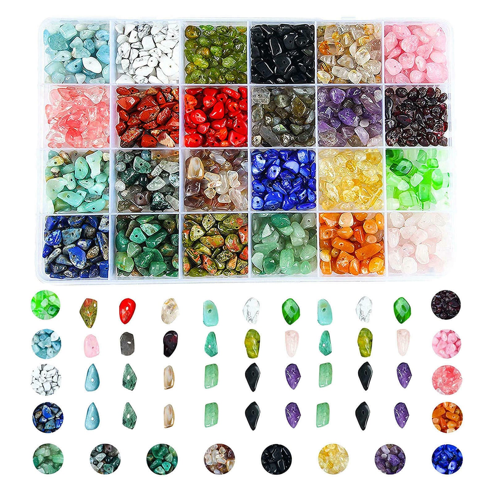 Colorful Crushed Stone Bead for DIY Bracelets Jewelry Making Gift Supplies