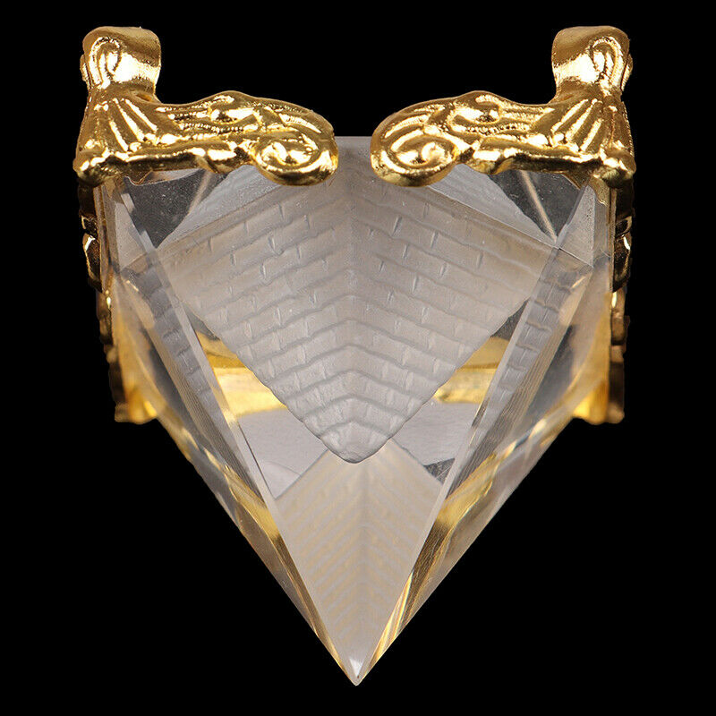 1Pc Feng Shui Egypt Egyptian Crystal Clear Pyramid Ornament Home Decorat DHJCDD