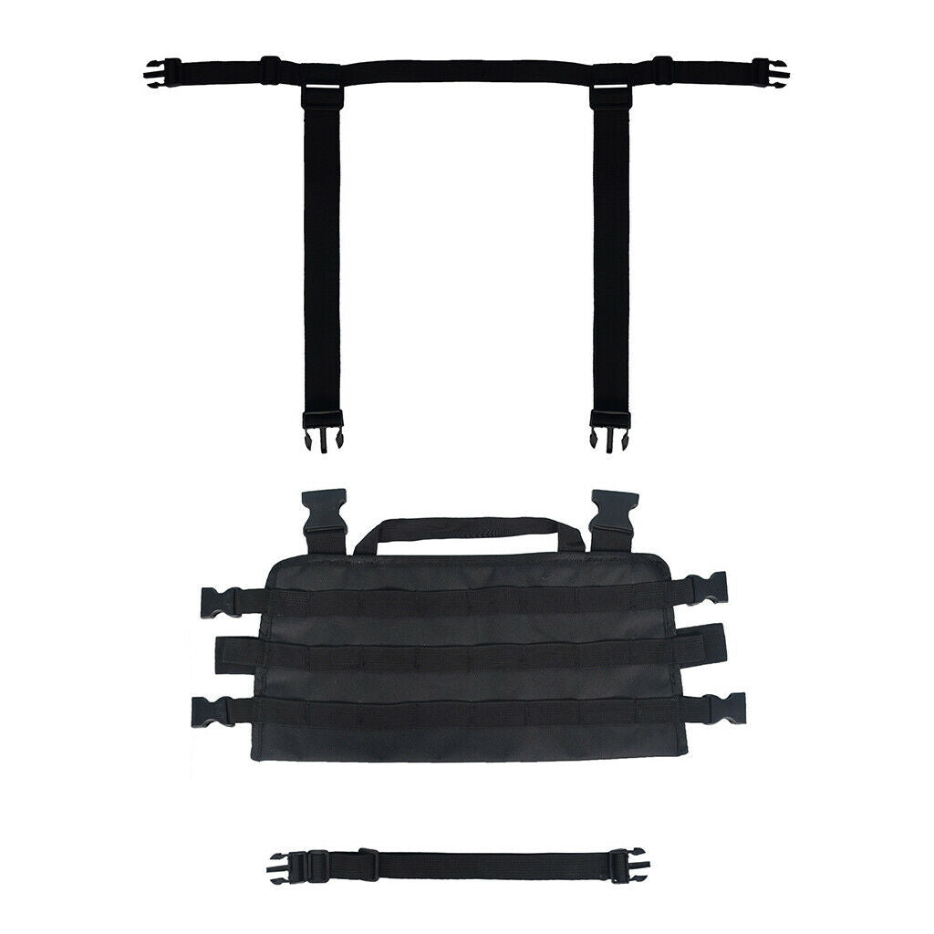 Molle Vest Adjustable Chest Bag Pouch for Fishing Camping Black