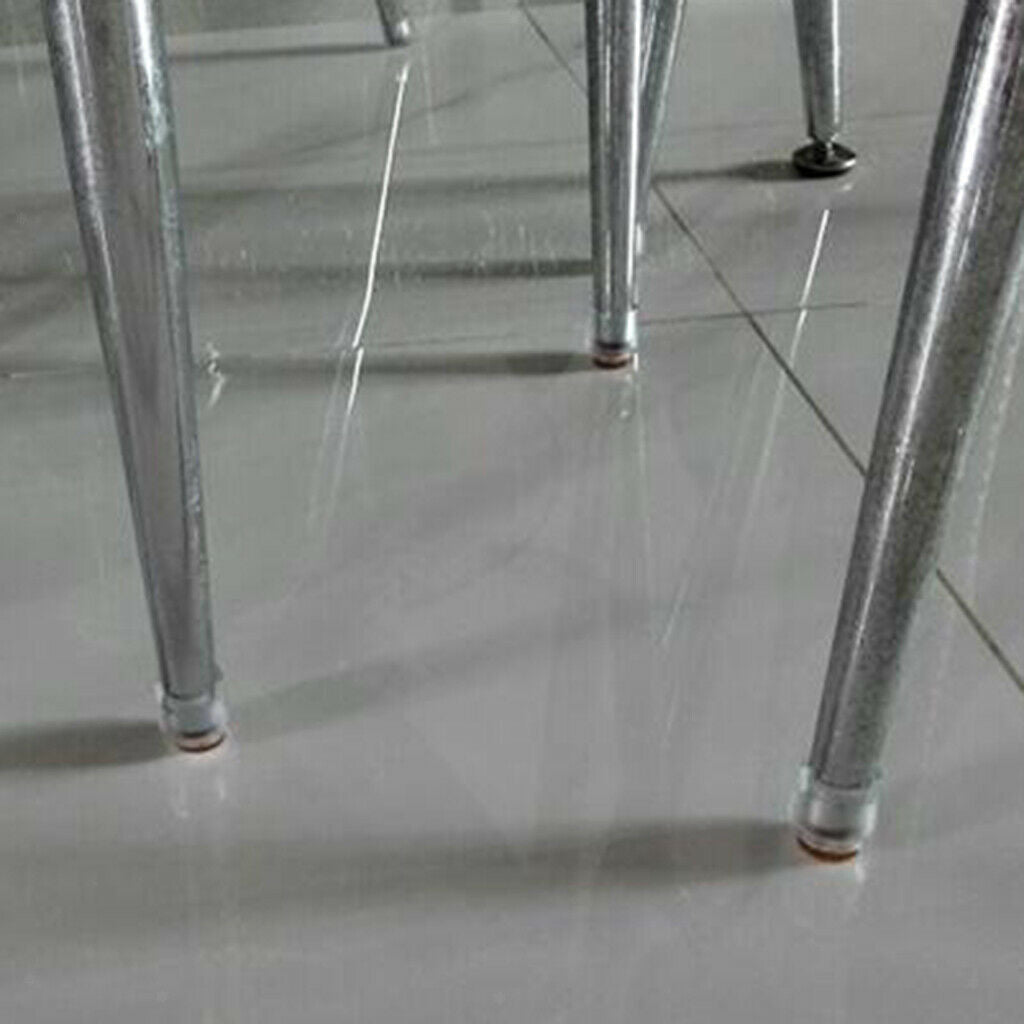 10 Packs Anti-skid Chair Leg Caps Floor Protectors Clear Round Leg 40-47mm