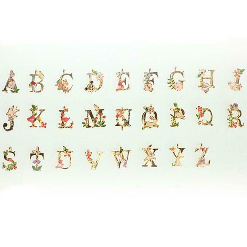 26 Letters Initial A-Z Alphabet Charms Pendant Garden Fairy Tale Jewelry Making
