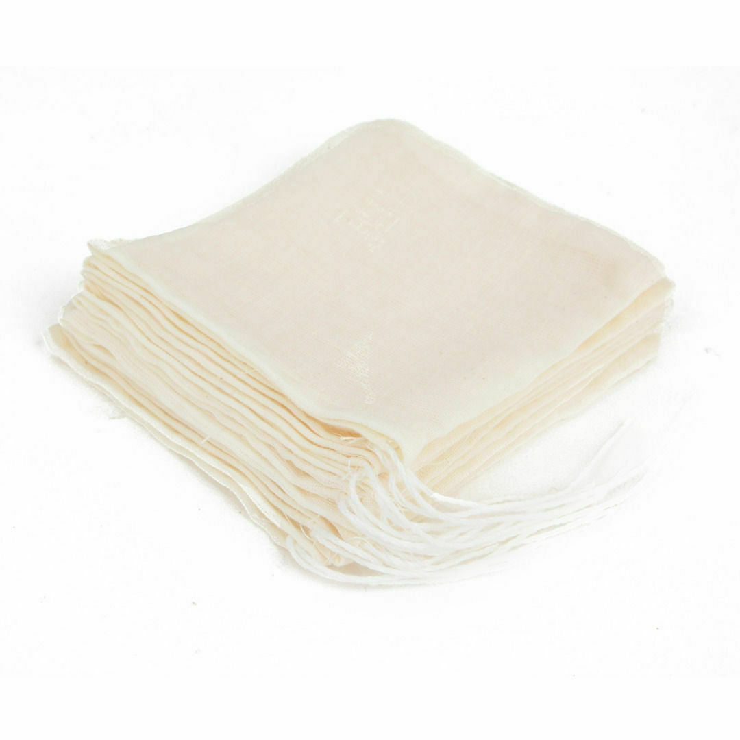 10 Cotton Muslin Drawstring Bags Coffee Tea Bath Soap Herb 80x100mm