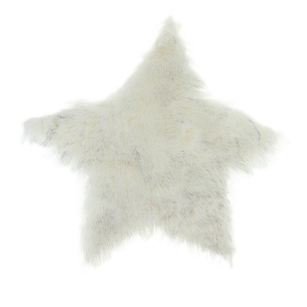 Plush Shaggy Area Rugs Fluffy Floor Carpet for Bedroom Bedside White_1