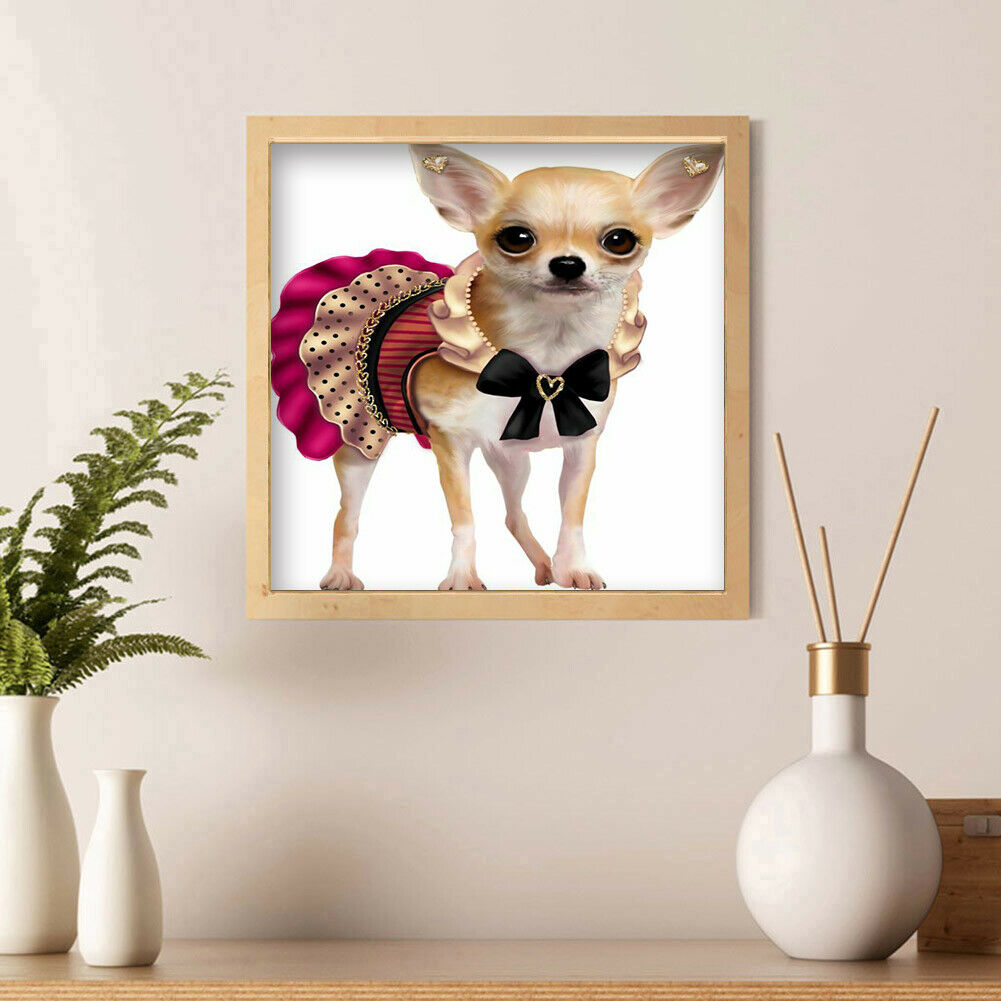 5D Diamond Painting Full Round Drill dog Picture of Rhinestone @