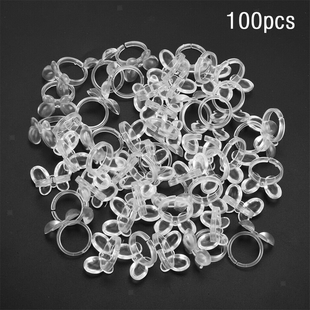 150x Clear Color Display Rings For False Nail Art Polish UV Gel Tips Showing