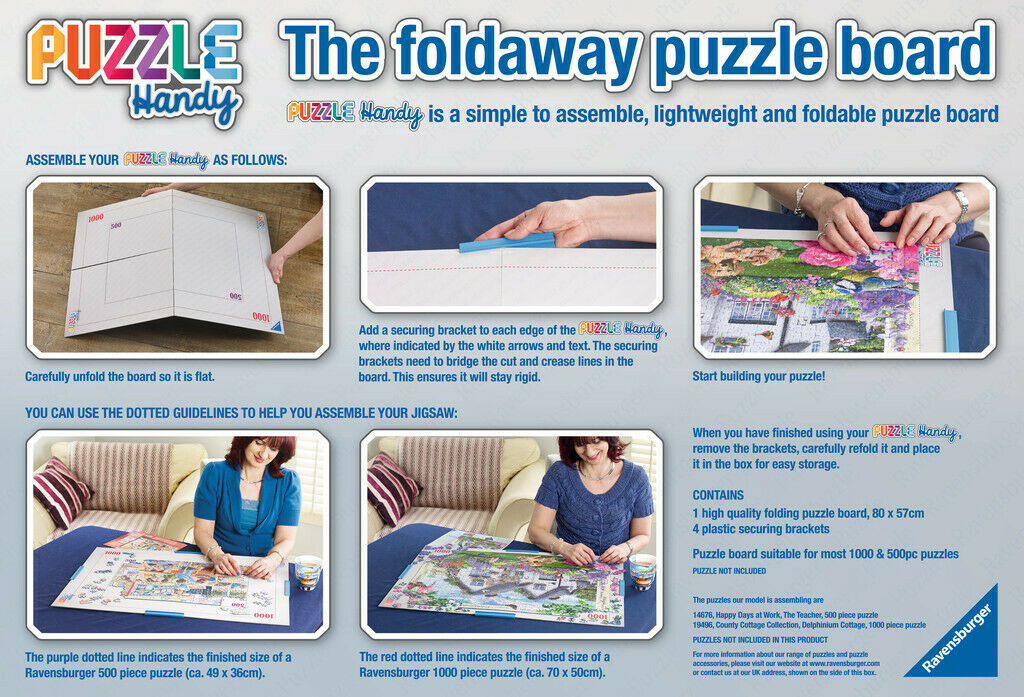 17971 Ravensburger Puzzle Handy Storage Lightweight Foldaway Jigsaw Board