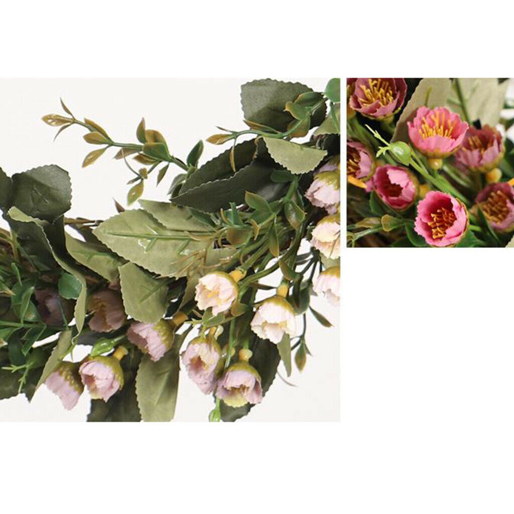Wreath Greenery Front Door Large Garland with Hanger Hooks New Year Decor