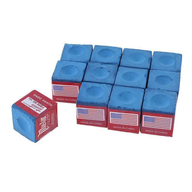 MagiDeal 12 Pieces Billiard Chalk Snooker Pool Cue Tip Billiards Accessories
