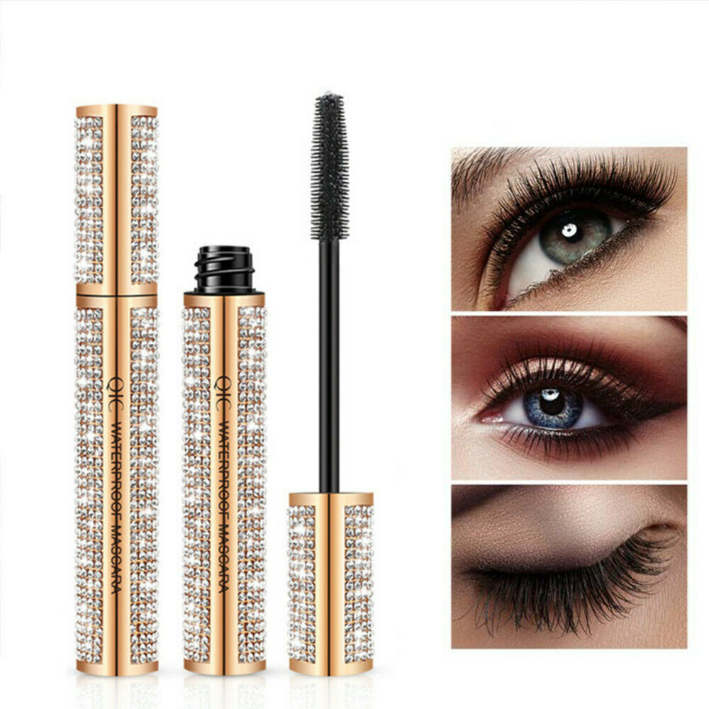 4D Flash Waterproof Diamond Silk Fiber Thick Lengthening Mascara Long Lasting