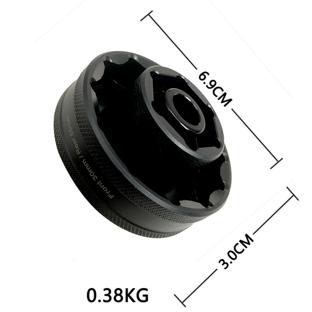 55mm & 30mm Wheel Nut Socket Tool for Ducati 1199 1198 1098 Steel Black