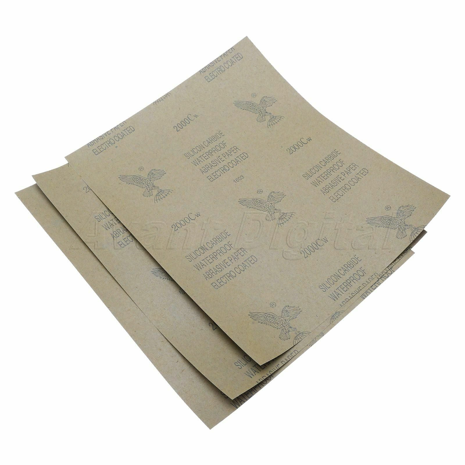 3pcs P2000 Grit Wet Dry Abrasive Paper Waterproof Polishing Sandpaper Sheets