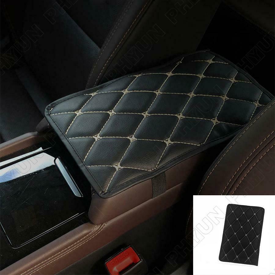 29x17cm Black PU Leather Car Armrest Pad Cover Center Console Box Mat Accessorie