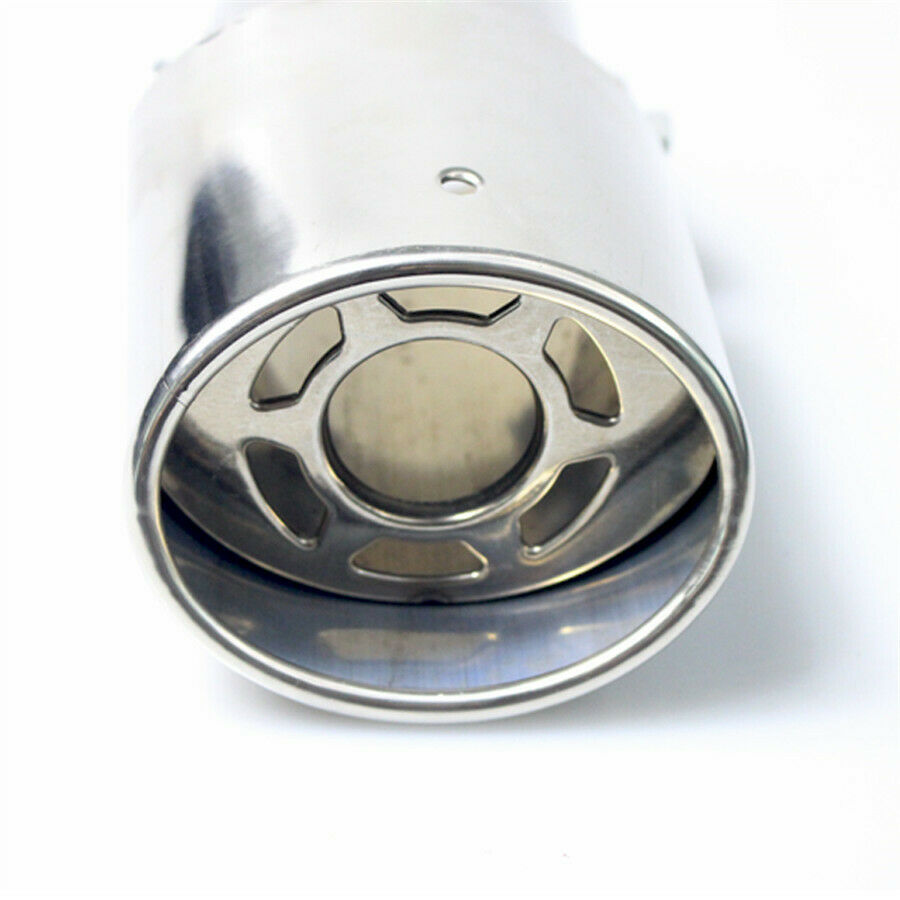 Universal Steel Auto Car Rear Round Exhaust Pipe Tail Muffler 1.5-2.2 INCH