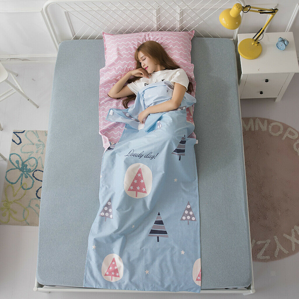 Portable Cotton Travel Camping Sleeping Bag Hotel Sleep Sheet Sack 5# L