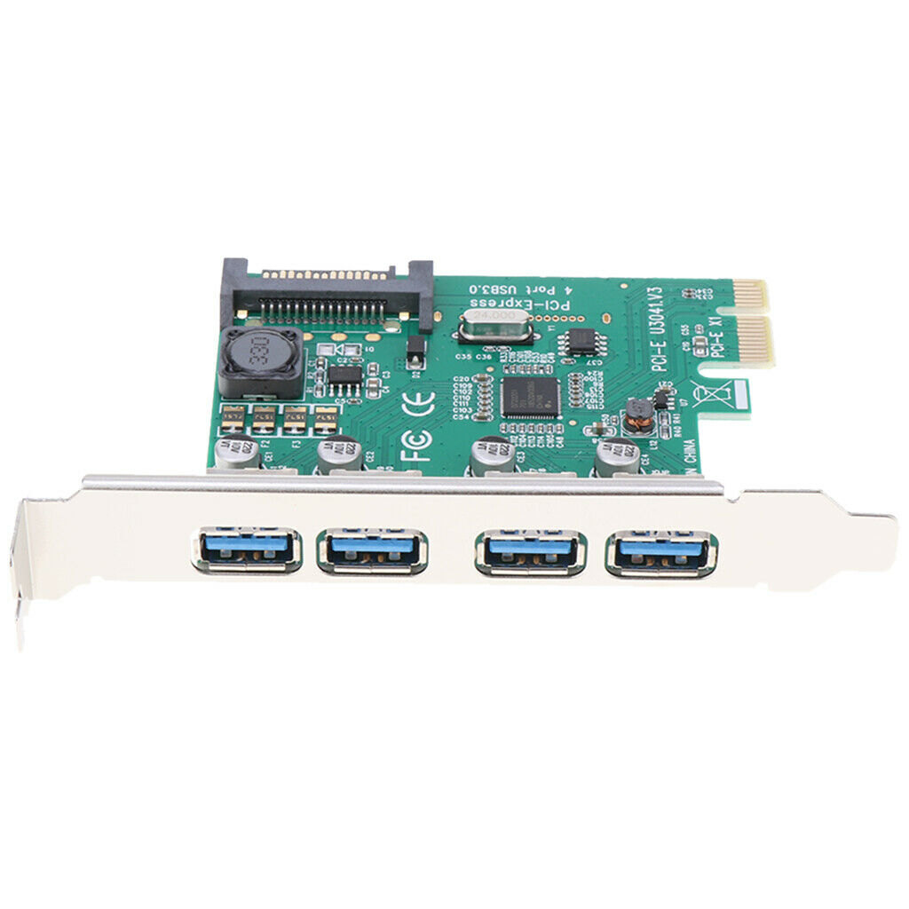 4-Port PCI-E To USB 3.0 HUB PCI  Expansion Card Adapter 5 Gbps Speed
