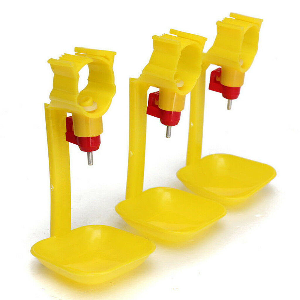 20xAutomatic Poultry Water Drinking Cup Feeder Yellow for Bird Chick Quail