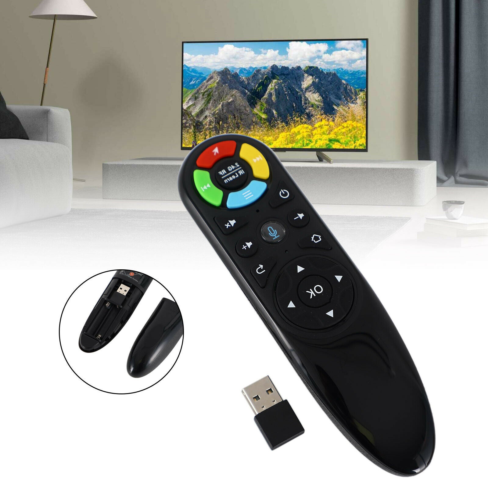 Q6 Smart Gyro Voice Remote Control 2.4G Wireless Air Mouse For Android TV Box/PC