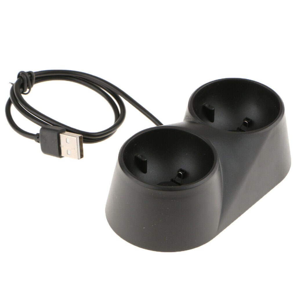 Charger for PS4 VR Move Dual Charging Station for 2 Controllers, Fast Charge