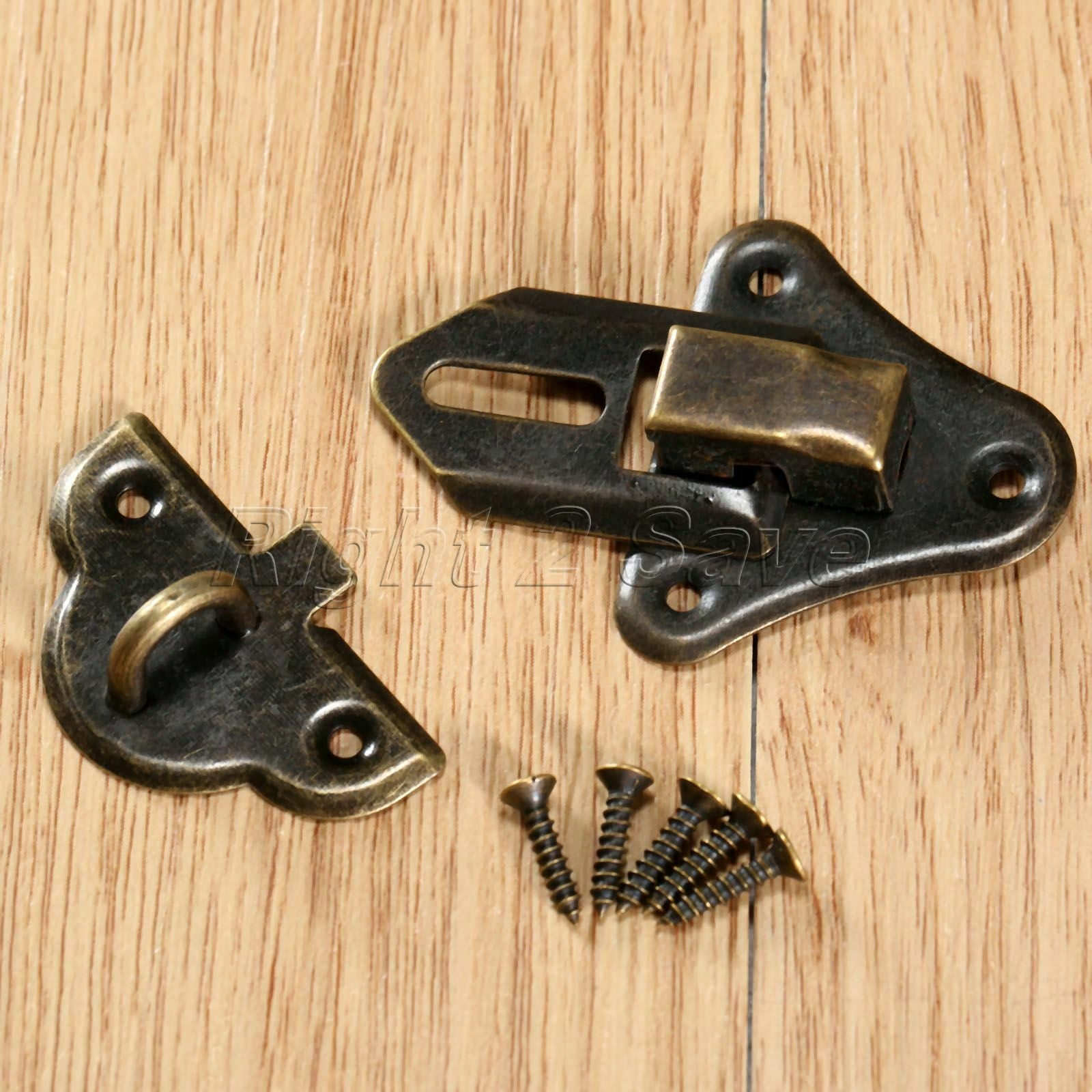 Jewelry Box Decorative Box Latch Hasp Wood Gift Chest Suitcase Lockable Clasp