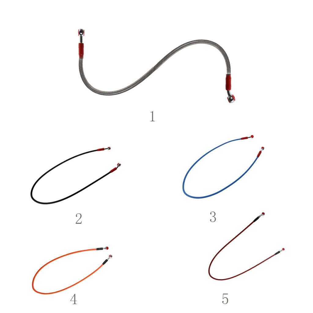 90cm Motorcycle Braided Steel Brake Clutch Oil Hose Line Pipe Red