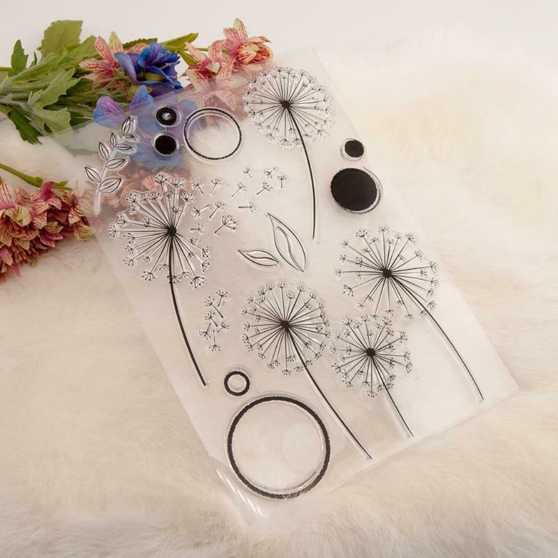 Multi-purpose Classic Clear Hollow-out Dandelions Stamp for DIY Craft Decoration