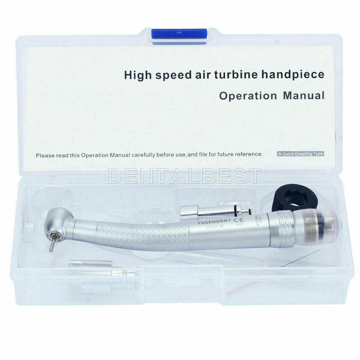 5PCS Dental COXO High Speed Handpiece Push Button Torque Head 3 Way Spray 68dB