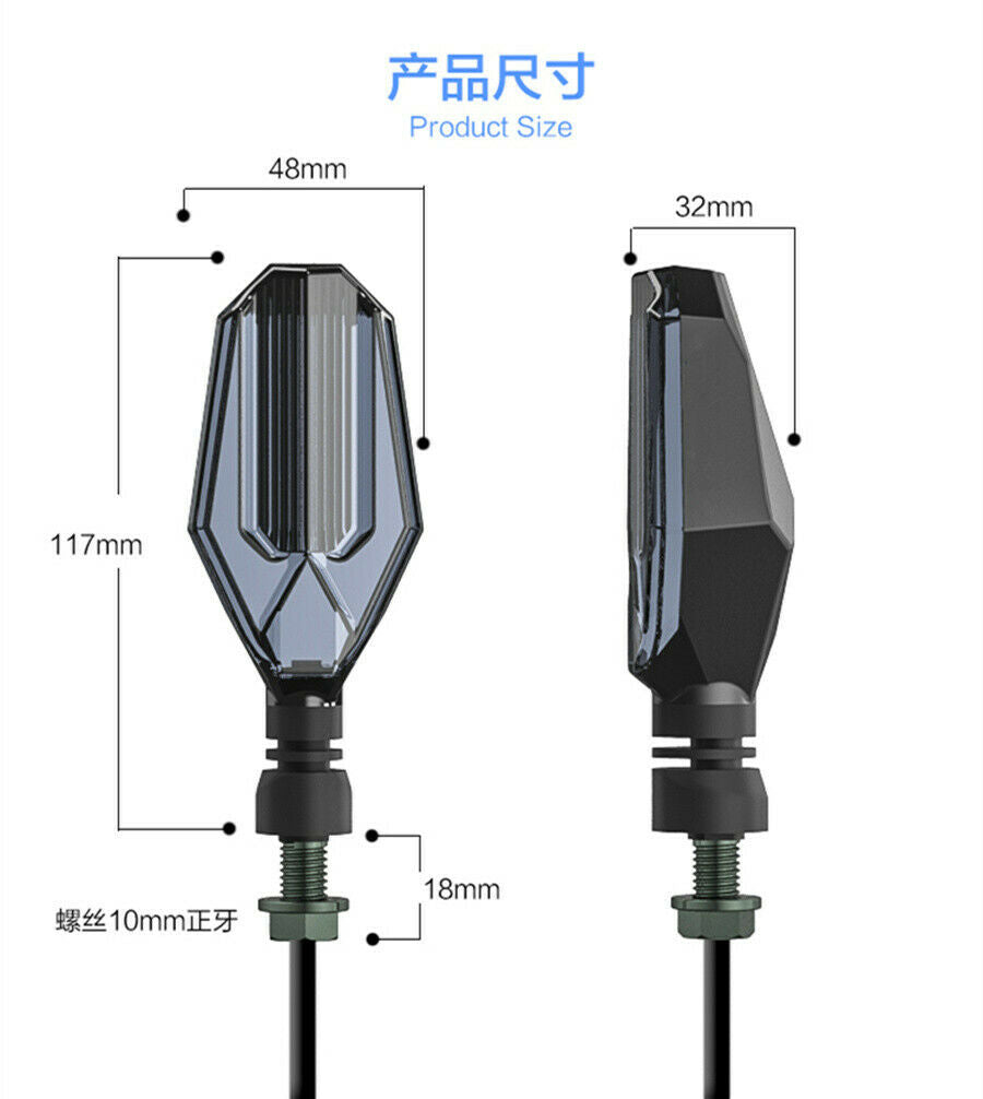 Motorcycle Bikes Modified Turn Signals DRL Turn Lights LED Daytime Running Lamps