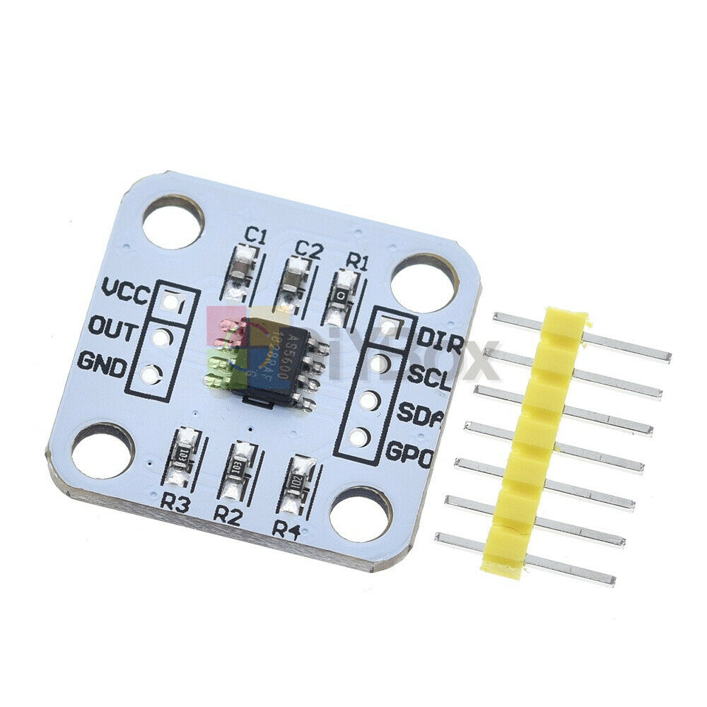 2PCS AS5600 Magnetic Encoder Magnetic Induction Angle Measurement Sensor Module