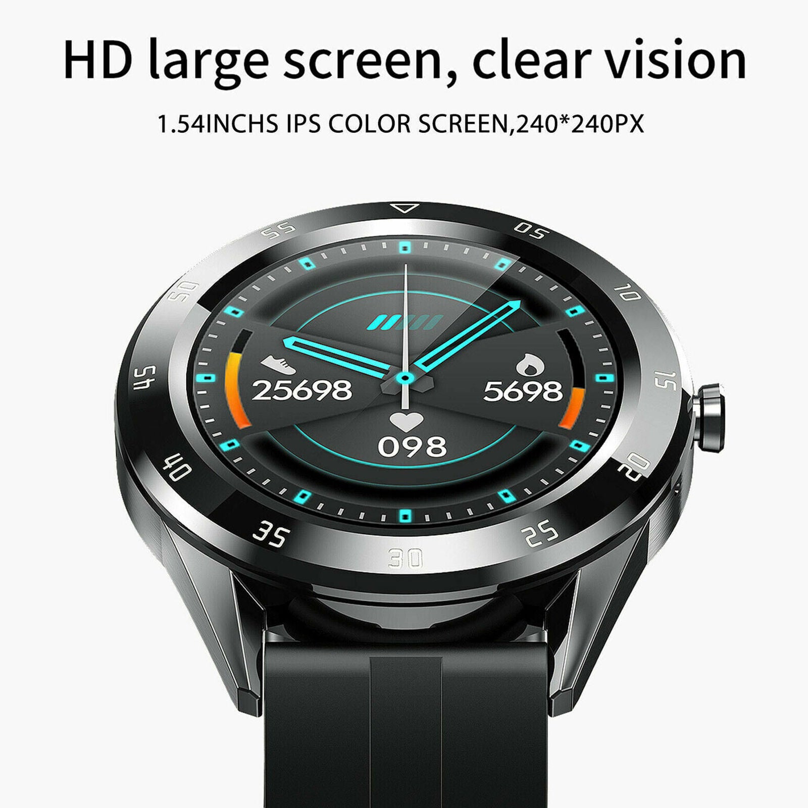 Bluetooth Smart Watch Phone Mate Heart Rate Tracker For iOS Android
