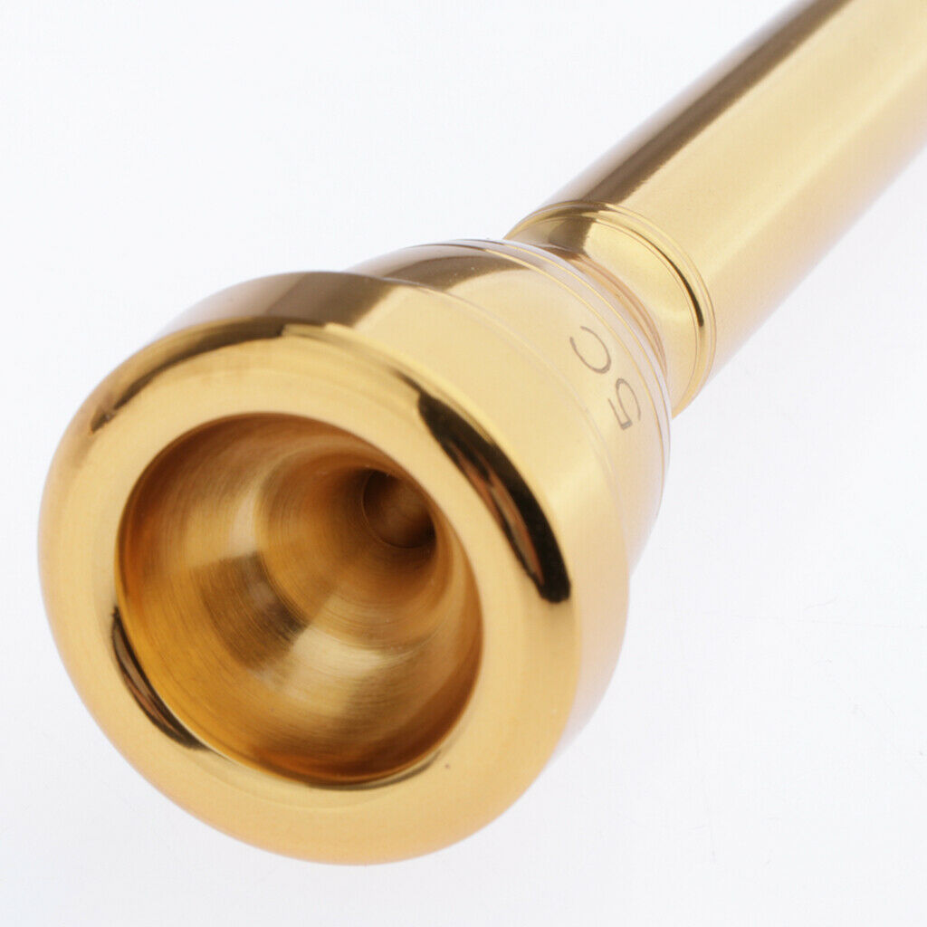 Classical Series Trumpet Mouthpiece 5C Size Brass Golden Heavy Duty