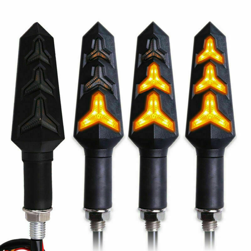 2PCS Motorcycle LED Turn Signals Blinker Light For Kawasaki Ninja 250R 500R 650